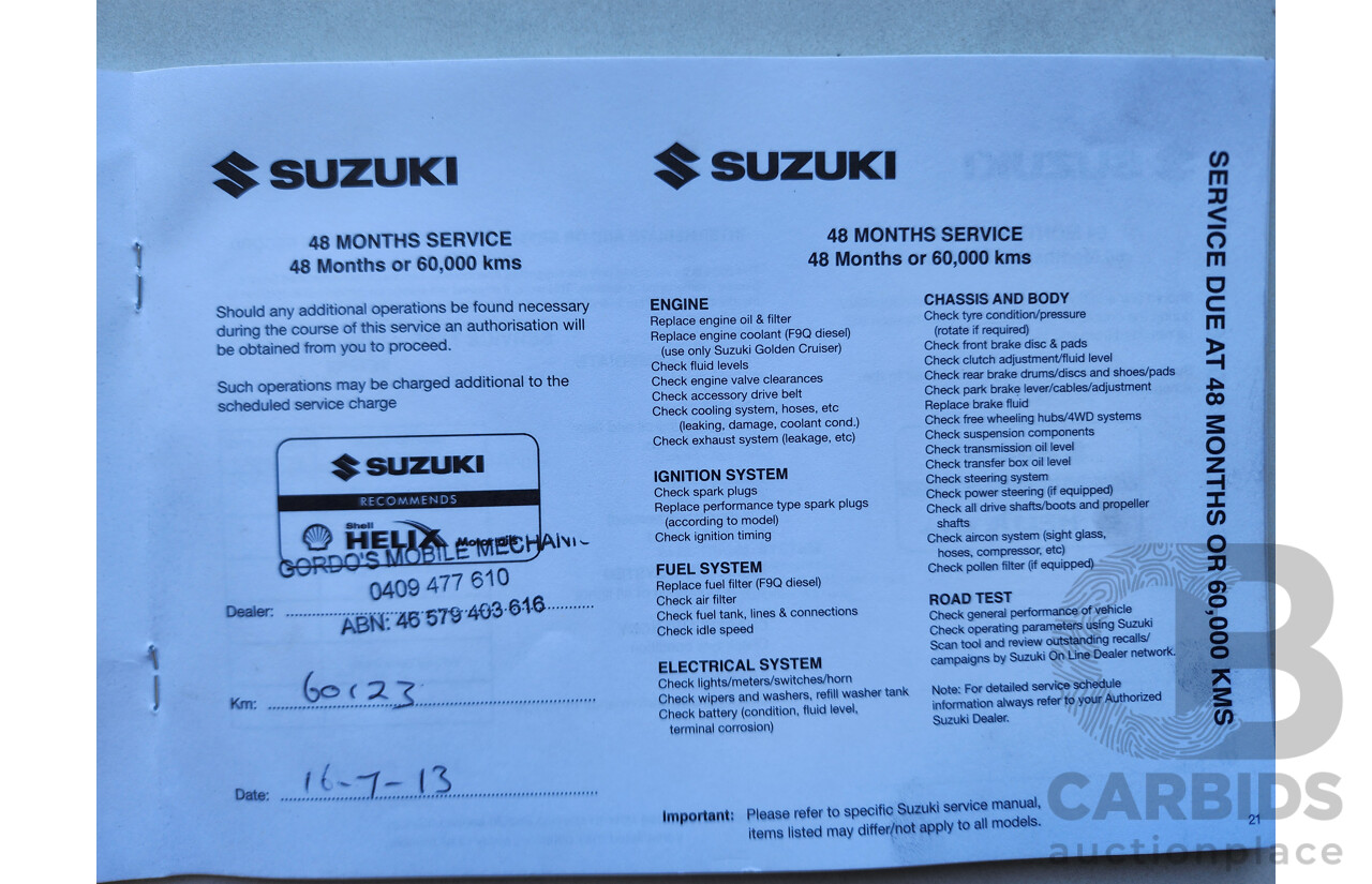 12/2010 Suzuki Kizashi XL FR 4d Sedan White 2.4L