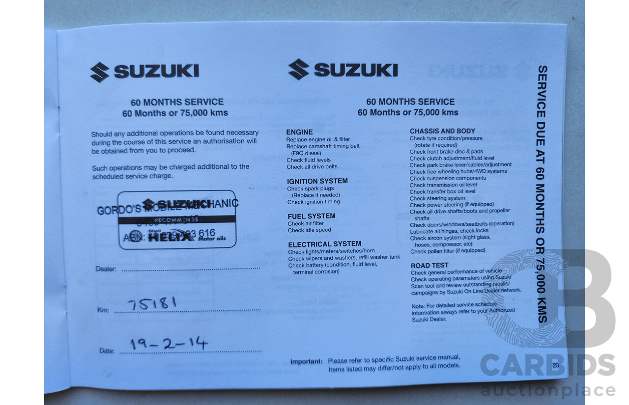 12/2010 Suzuki Kizashi XL FR 4d Sedan White 2.4L