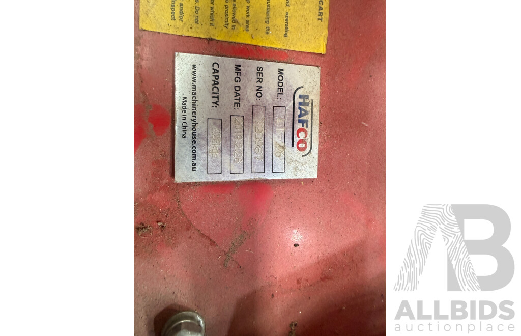 Hafco - Hydraulic Lift Trolley