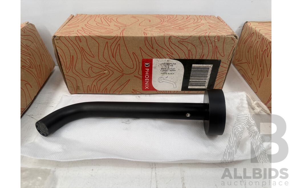 Phoenix 2x Shower Mixer + Phoenix Wall Basin Outlet