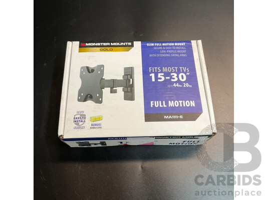MONSTER MT1111E Small Tilt Mount (suits 15''-30'' TVs) - Black