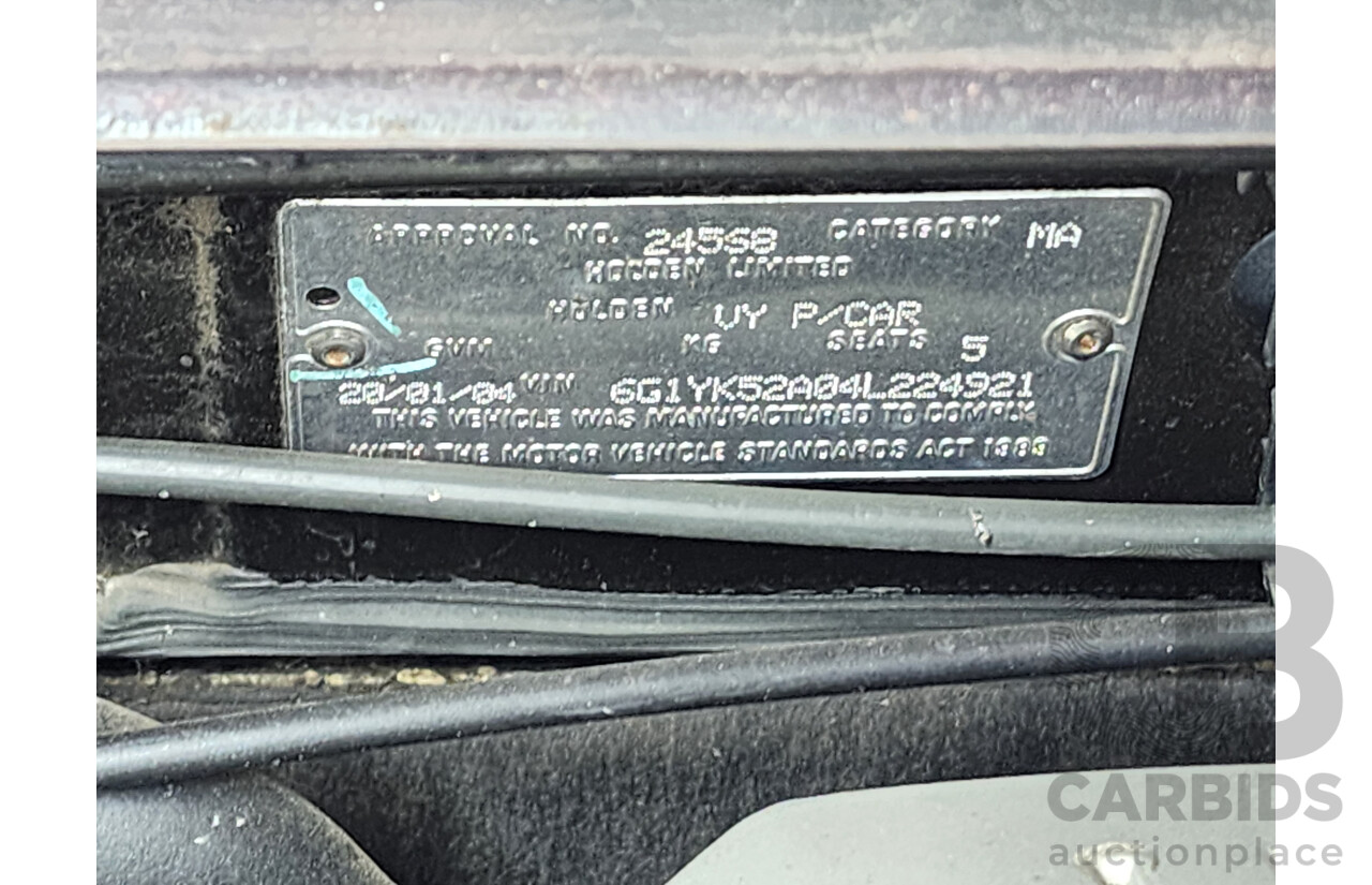 1/2004 Holden Commodore S VYII 4d Sedan Red 3.8L