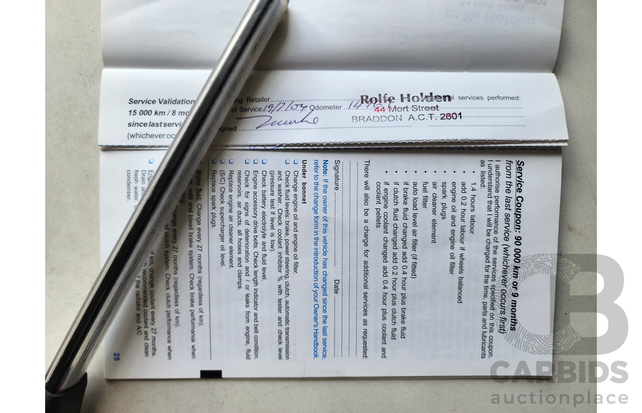 1/2004 Holden Commodore S VYII 4d Sedan Red 3.8L