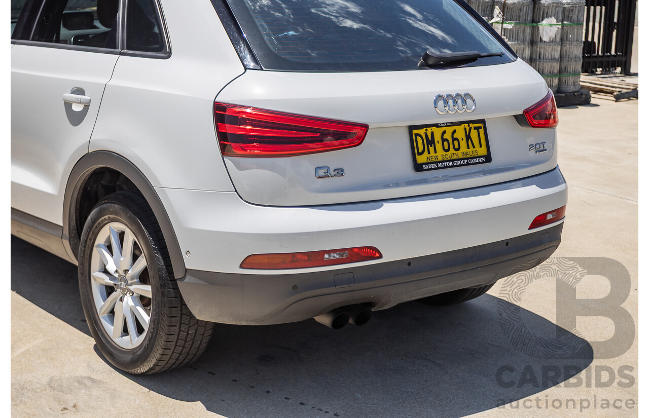 7/2013 Audi Q3 2.0 TFSI QUATTRO (125kW) 8U 4D Wagon Glacier White Turbo 2.0L