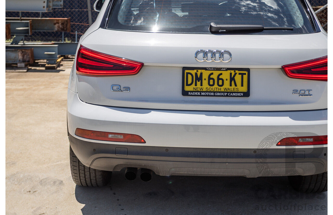 7/2013 Audi Q3 2.0 TFSI QUATTRO (125kW) 8U 4D Wagon Glacier White Turbo 2.0L