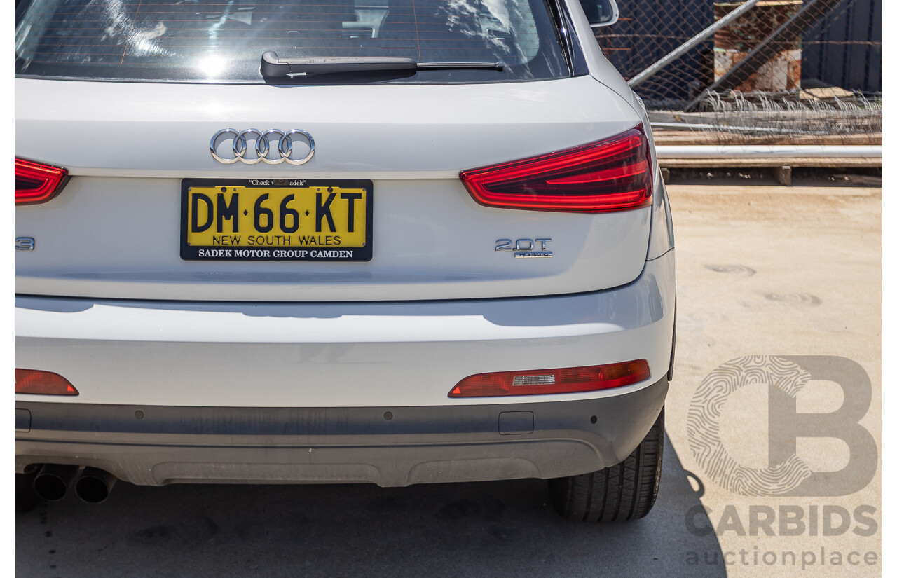7/2013 Audi Q3 2.0 TFSI QUATTRO (125kW) 8U 4D Wagon Glacier White Turbo 2.0L