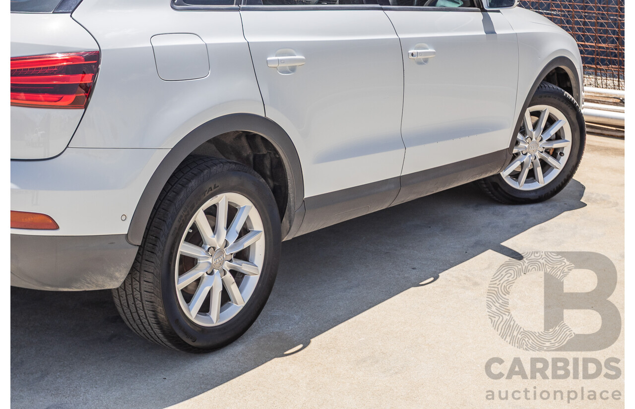 7/2013 Audi Q3 2.0 TFSI QUATTRO (125kW) 8U 4D Wagon Glacier White Turbo 2.0L