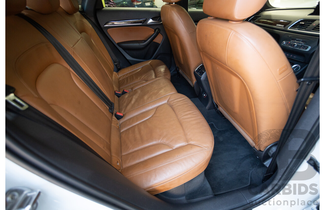 7/2013 Audi Q3 2.0 TFSI QUATTRO (125kW) 8U 4D Wagon Glacier White Turbo 2.0L