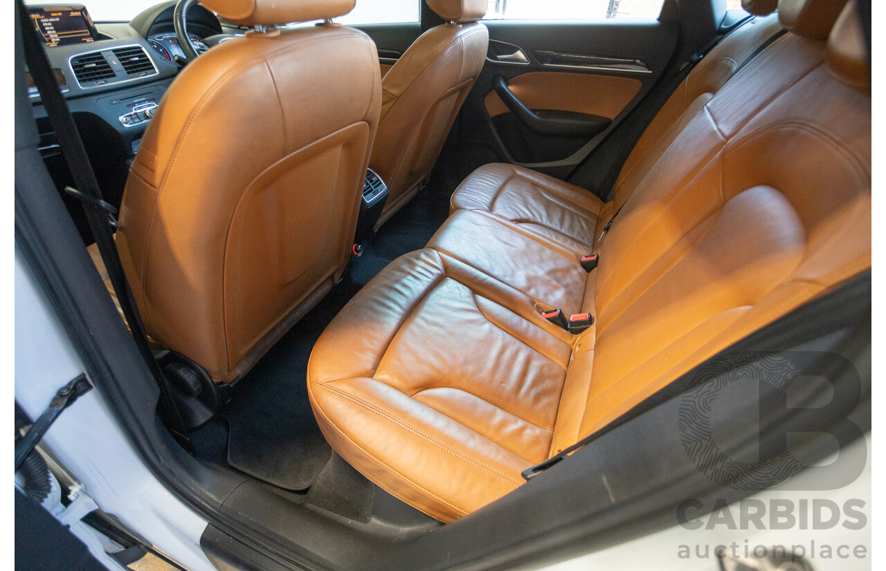 7/2013 Audi Q3 2.0 TFSI QUATTRO (125kW) 8U 4D Wagon Glacier White Turbo 2.0L