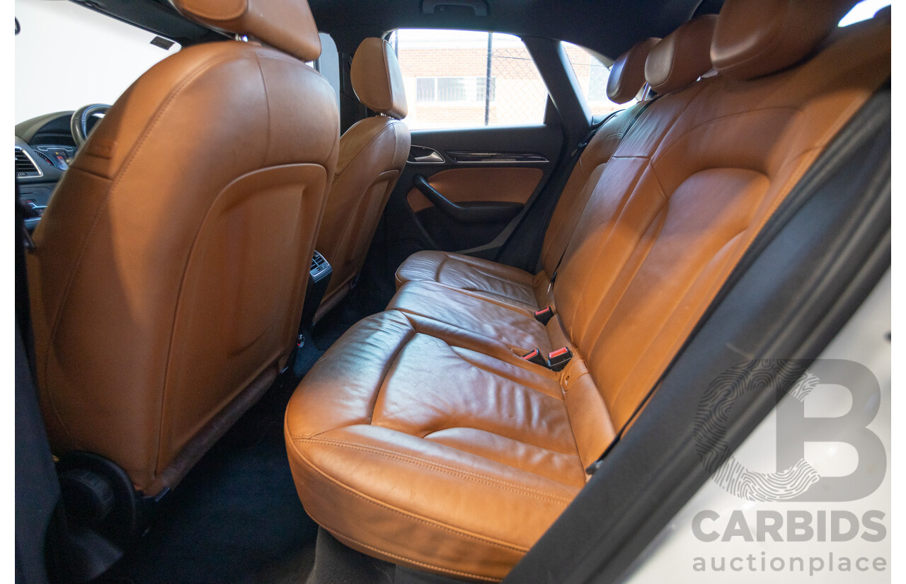 7/2013 Audi Q3 2.0 TFSI QUATTRO (125kW) 8U 4D Wagon Glacier White Turbo 2.0L