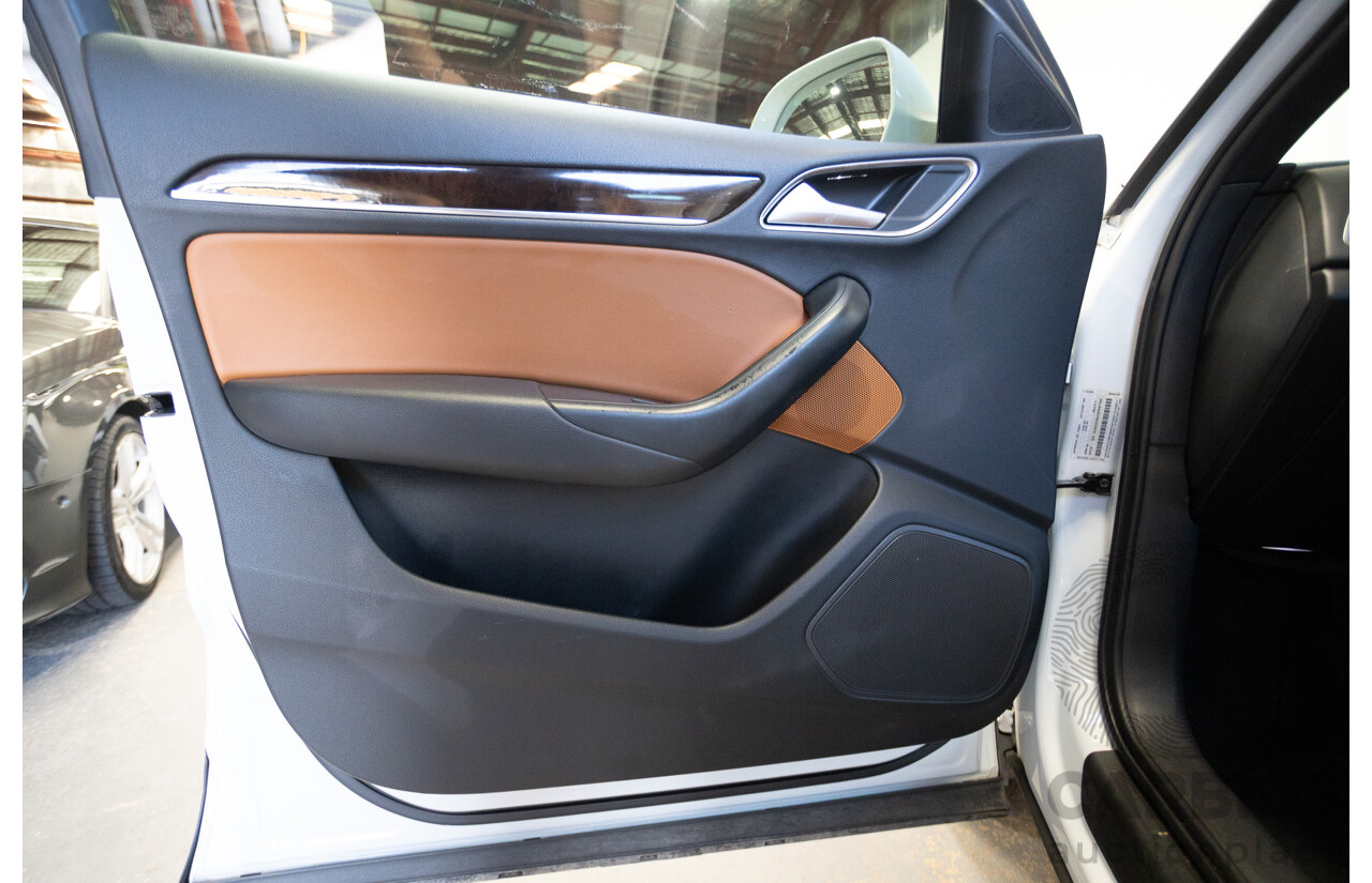 7/2013 Audi Q3 2.0 TFSI QUATTRO (125kW) 8U 4D Wagon Glacier White Turbo 2.0L