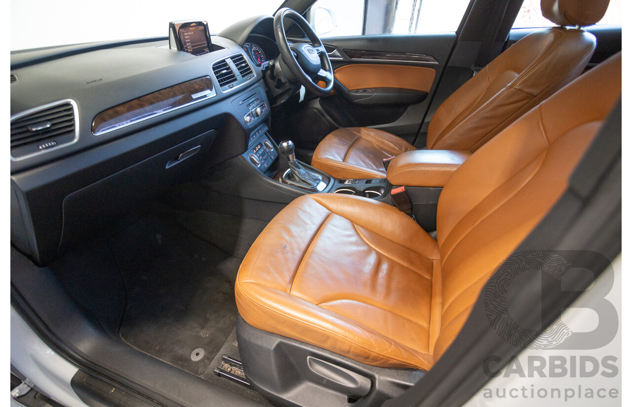 7/2013 Audi Q3 2.0 TFSI QUATTRO (125kW) 8U 4D Wagon Glacier White Turbo 2.0L