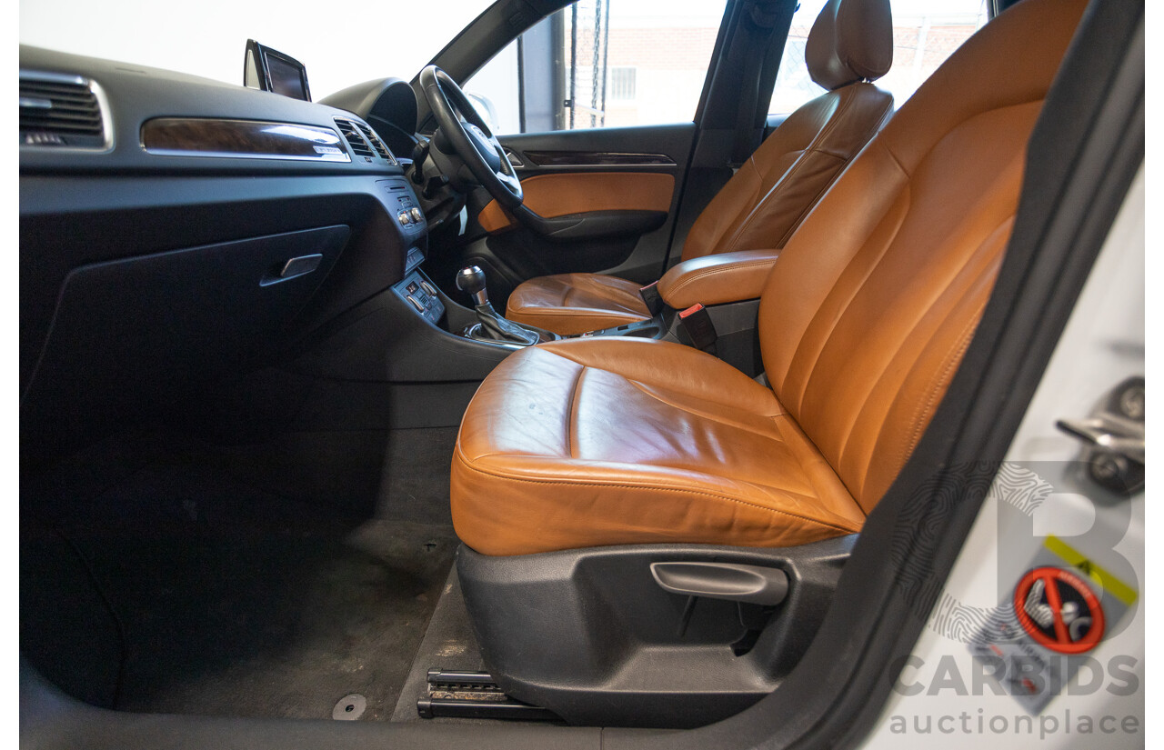 7/2013 Audi Q3 2.0 TFSI QUATTRO (125kW) 8U 4D Wagon Glacier White Turbo 2.0L