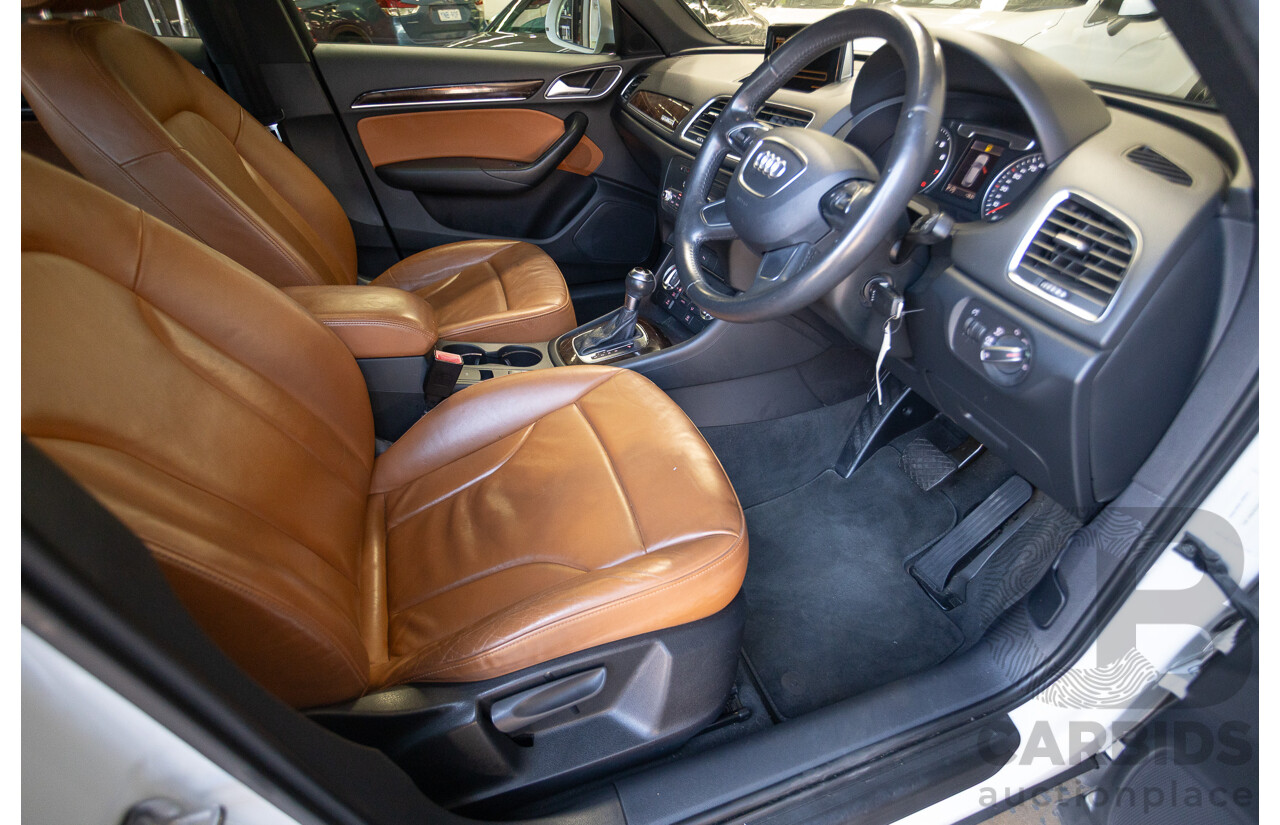 7/2013 Audi Q3 2.0 TFSI QUATTRO (125kW) 8U 4D Wagon Glacier White Turbo 2.0L