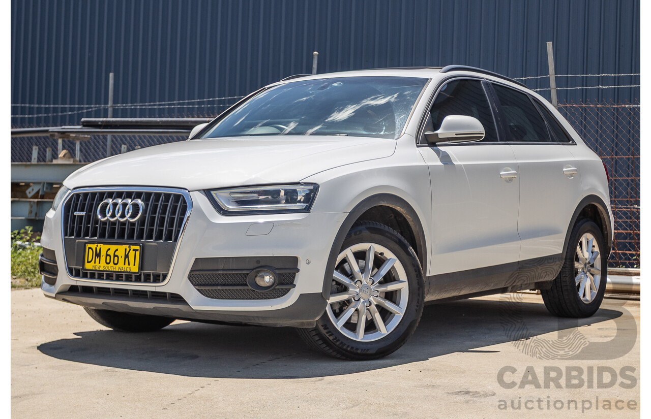 7/2013 Audi Q3 2.0 TFSI QUATTRO (125kW) 8U 4D Wagon Glacier White Turbo 2.0L