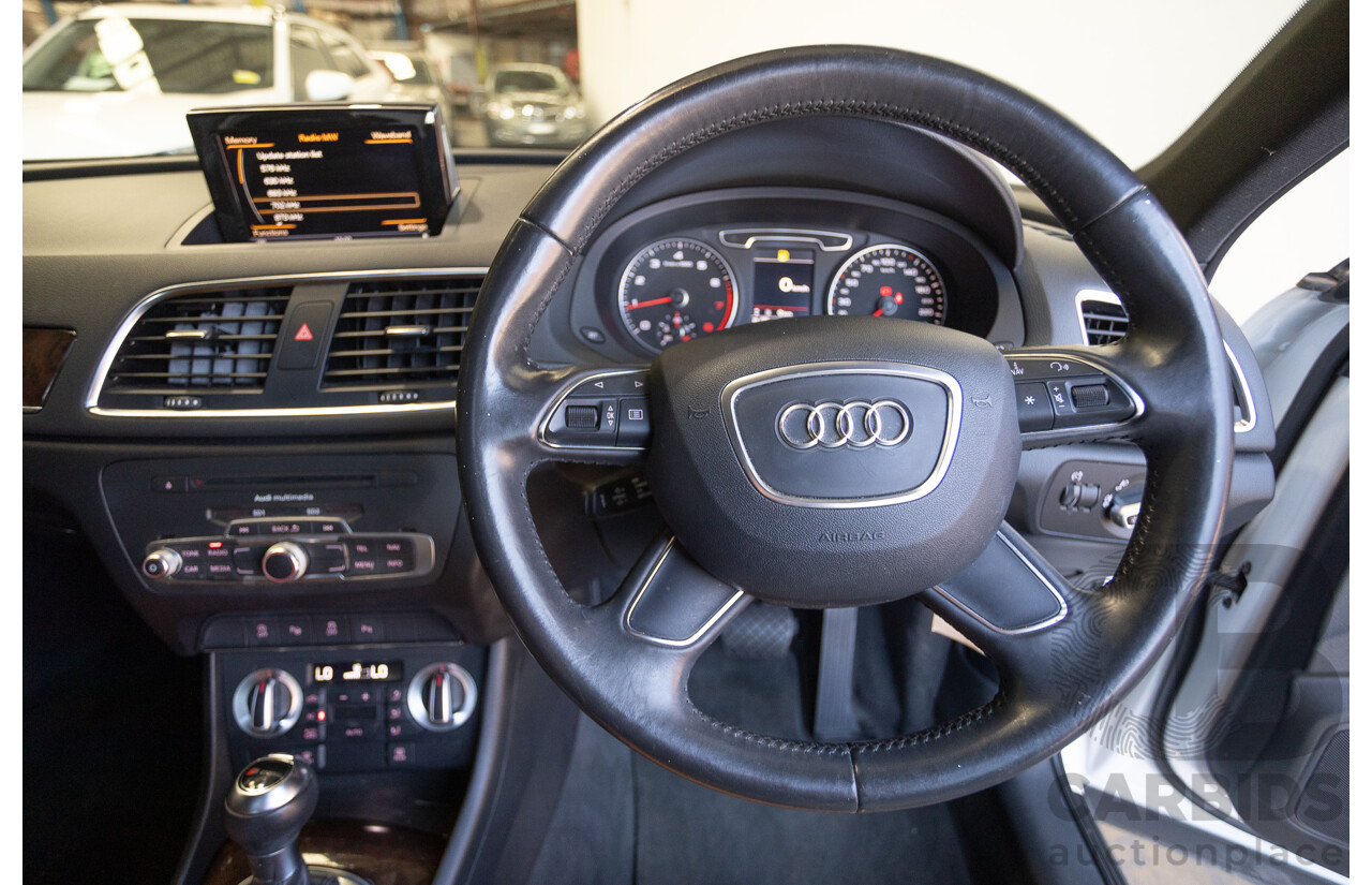 7/2013 Audi Q3 2.0 TFSI QUATTRO (125kW) 8U 4D Wagon Glacier White Turbo 2.0L