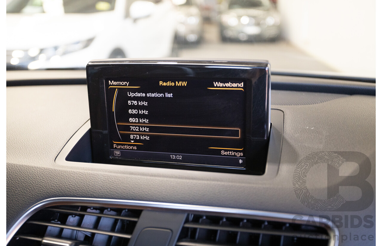 7/2013 Audi Q3 2.0 TFSI QUATTRO (125kW) 8U 4D Wagon Glacier White Turbo 2.0L