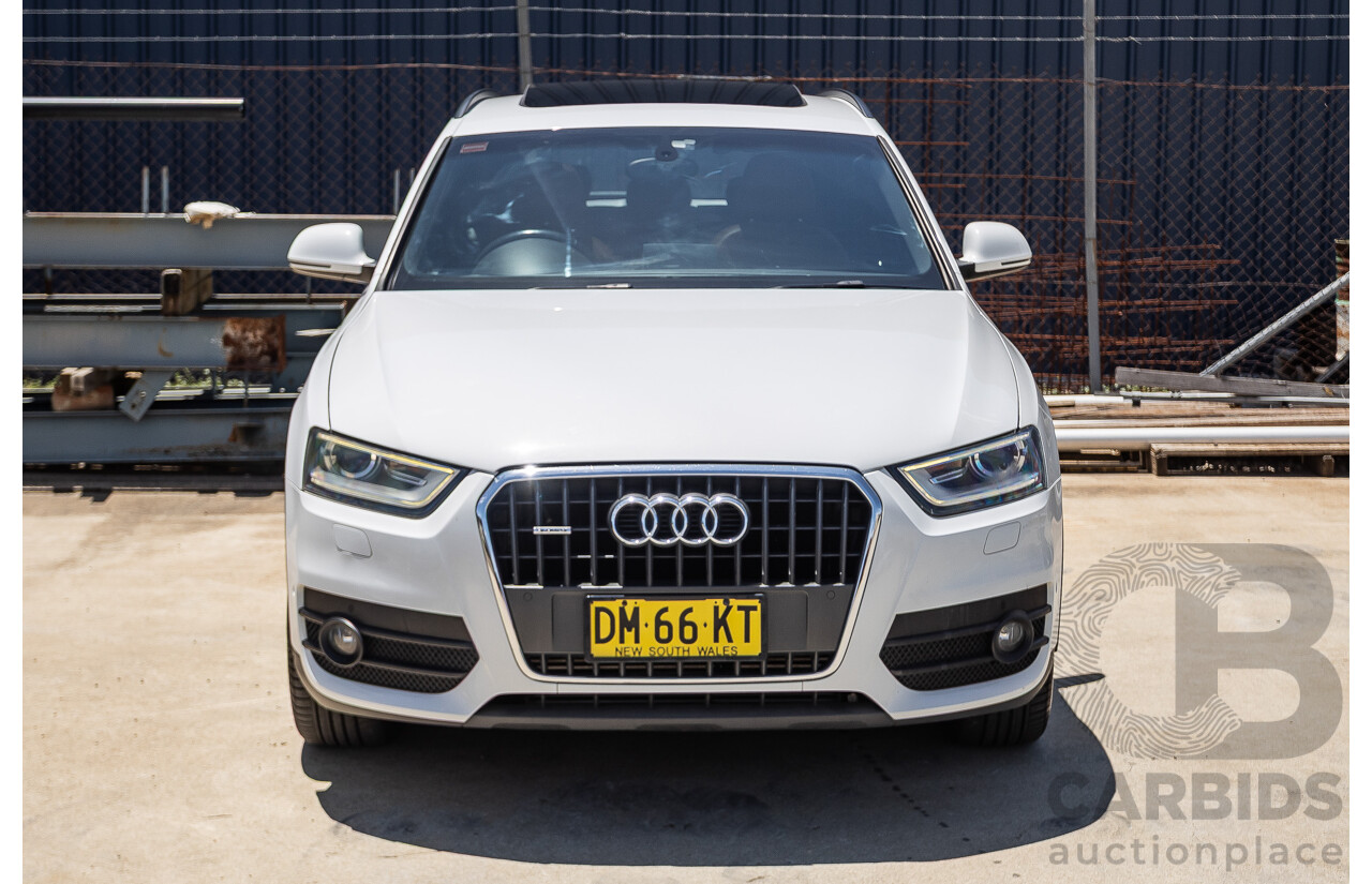 7/2013 Audi Q3 2.0 TFSI QUATTRO (125kW) 8U 4D Wagon Glacier White Turbo 2.0L