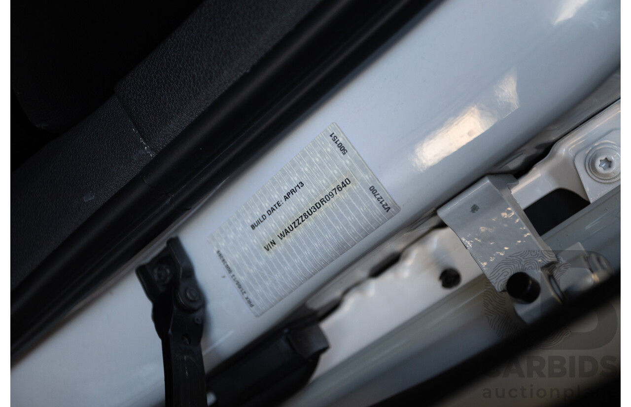 7/2013 Audi Q3 2.0 TFSI QUATTRO (125kW) 8U 4D Wagon Glacier White Turbo 2.0L