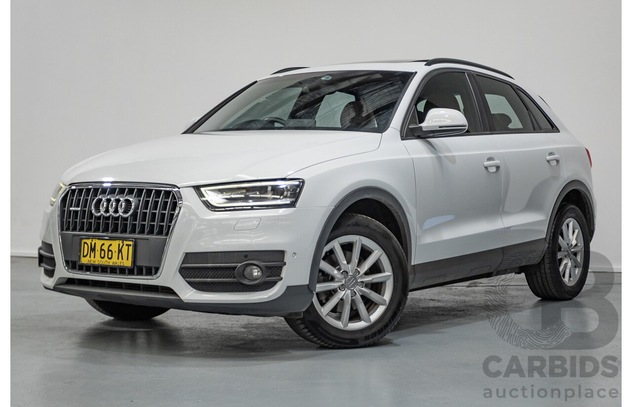 7/2013 Audi Q3 2.0 TFSI QUATTRO (125kW) 8U 4D Wagon Glacier White Turbo 2.0L