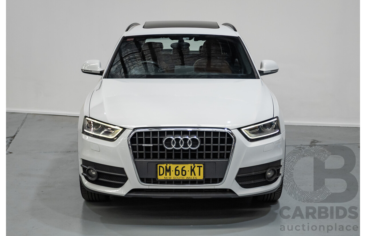 7/2013 Audi Q3 2.0 TFSI QUATTRO (125kW) 8U 4D Wagon Glacier White Turbo 2.0L