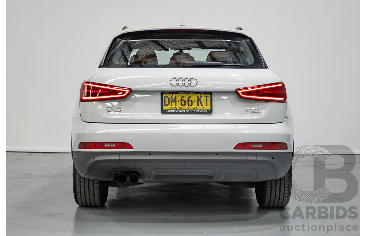7/2013 Audi Q3 2.0 TFSI QUATTRO (125kW) 8U 4D Wagon Glacier White Turbo 2.0L