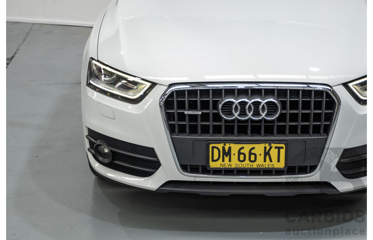 7/2013 Audi Q3 2.0 TFSI QUATTRO (125kW) 8U 4D Wagon Glacier White Turbo 2.0L