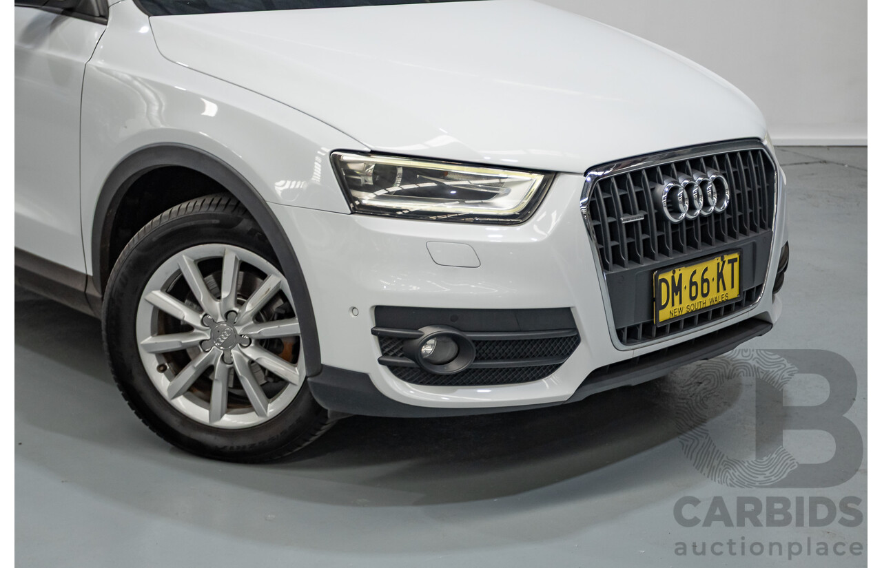 7/2013 Audi Q3 2.0 TFSI QUATTRO (125kW) 8U 4D Wagon Glacier White Turbo 2.0L