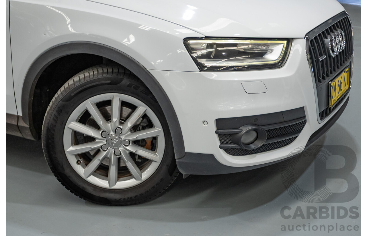 7/2013 Audi Q3 2.0 TFSI QUATTRO (125kW) 8U 4D Wagon Glacier White Turbo 2.0L