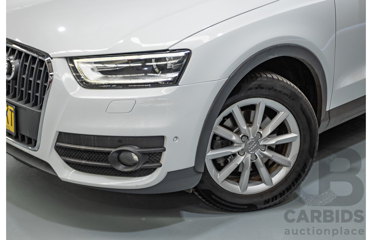 7/2013 Audi Q3 2.0 TFSI QUATTRO (125kW) 8U 4D Wagon Glacier White Turbo 2.0L