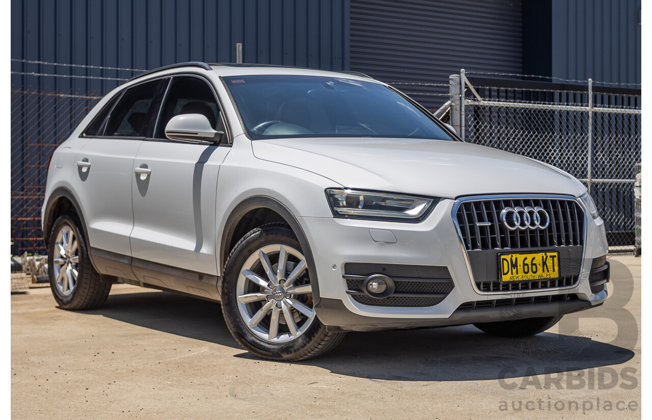 7/2013 Audi Q3 2.0 TFSI QUATTRO (125kW) 8U 4D Wagon Glacier White Turbo 2.0L