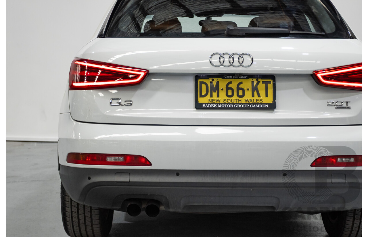 7/2013 Audi Q3 2.0 TFSI QUATTRO (125kW) 8U 4D Wagon Glacier White Turbo 2.0L