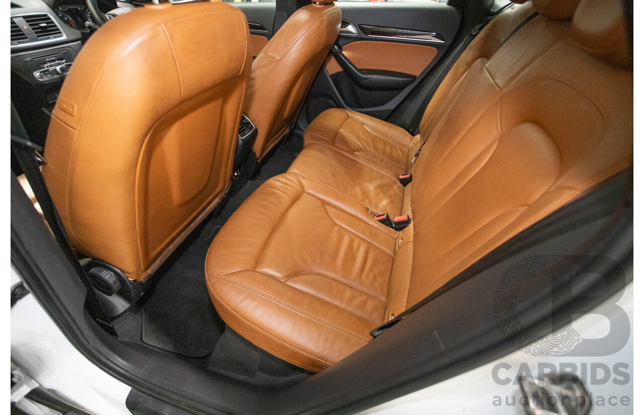 7/2013 Audi Q3 2.0 TFSI QUATTRO (125kW) 8U 4D Wagon Glacier White Turbo 2.0L