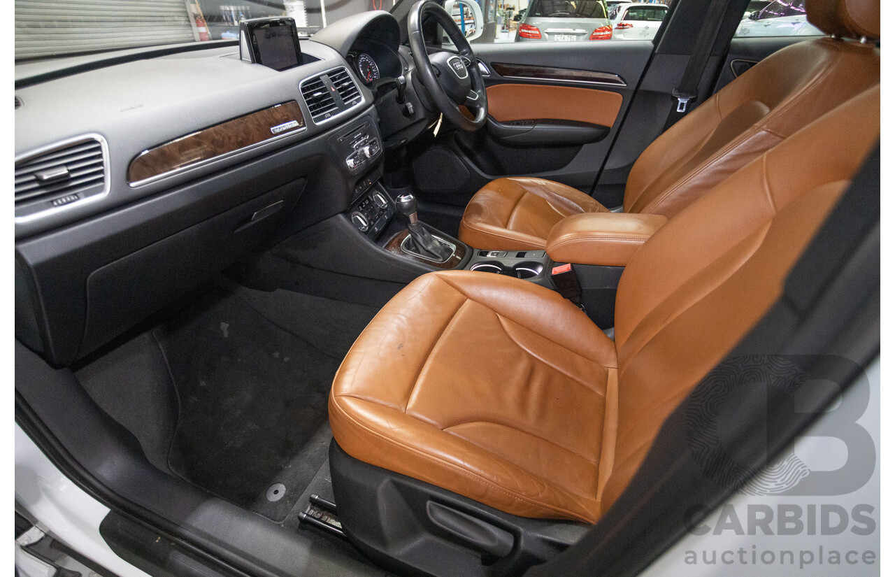 7/2013 Audi Q3 2.0 TFSI QUATTRO (125kW) 8U 4D Wagon Glacier White Turbo 2.0L