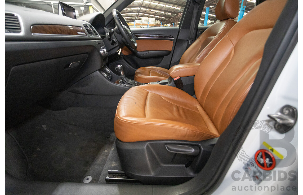 7/2013 Audi Q3 2.0 TFSI QUATTRO (125kW) 8U 4D Wagon Glacier White Turbo 2.0L