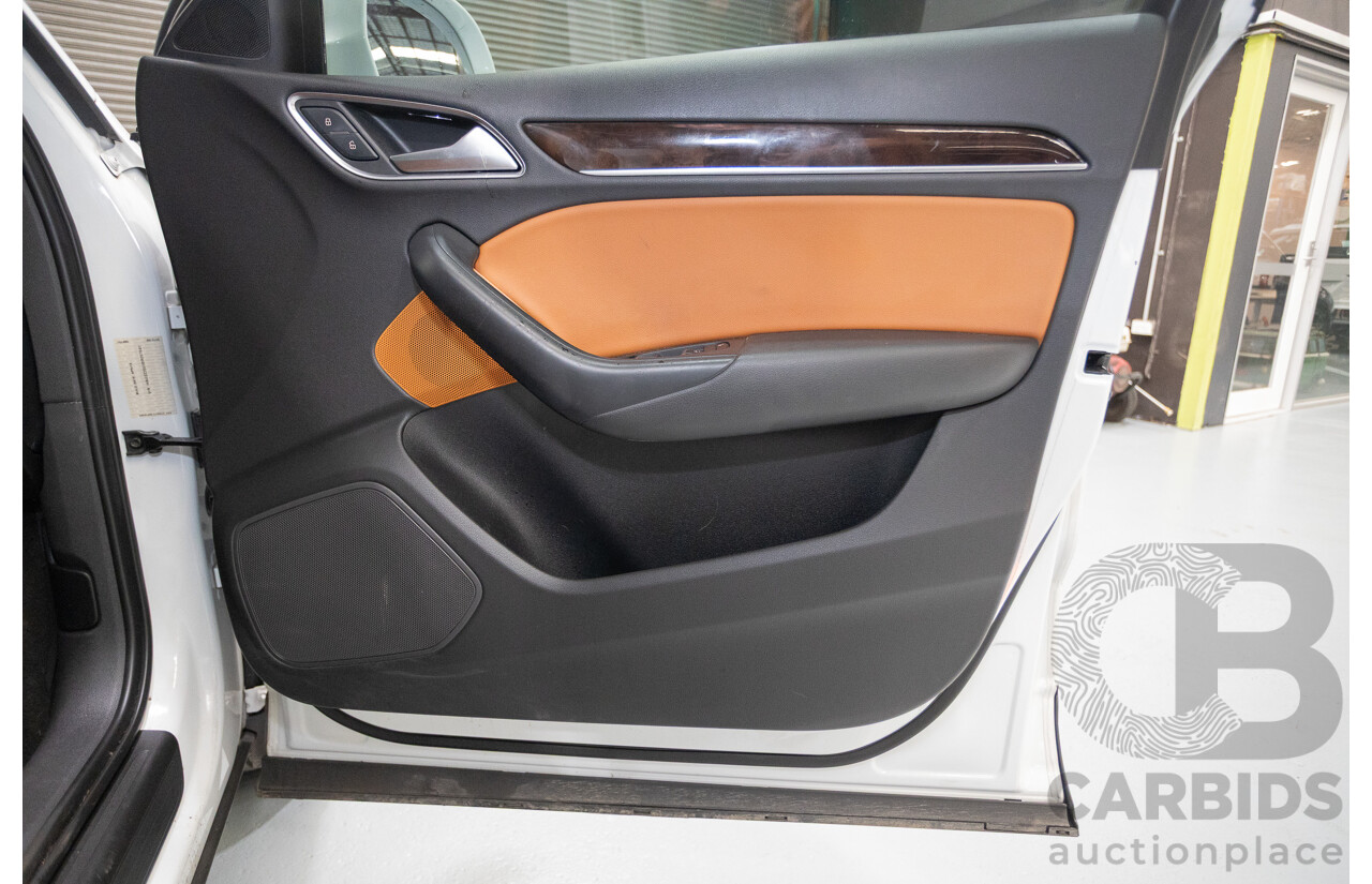 7/2013 Audi Q3 2.0 TFSI QUATTRO (125kW) 8U 4D Wagon Glacier White Turbo 2.0L