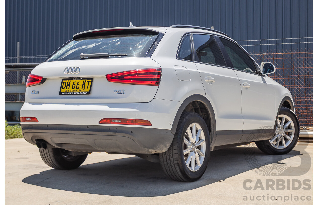 7/2013 Audi Q3 2.0 TFSI QUATTRO (125kW) 8U 4D Wagon Glacier White Turbo 2.0L