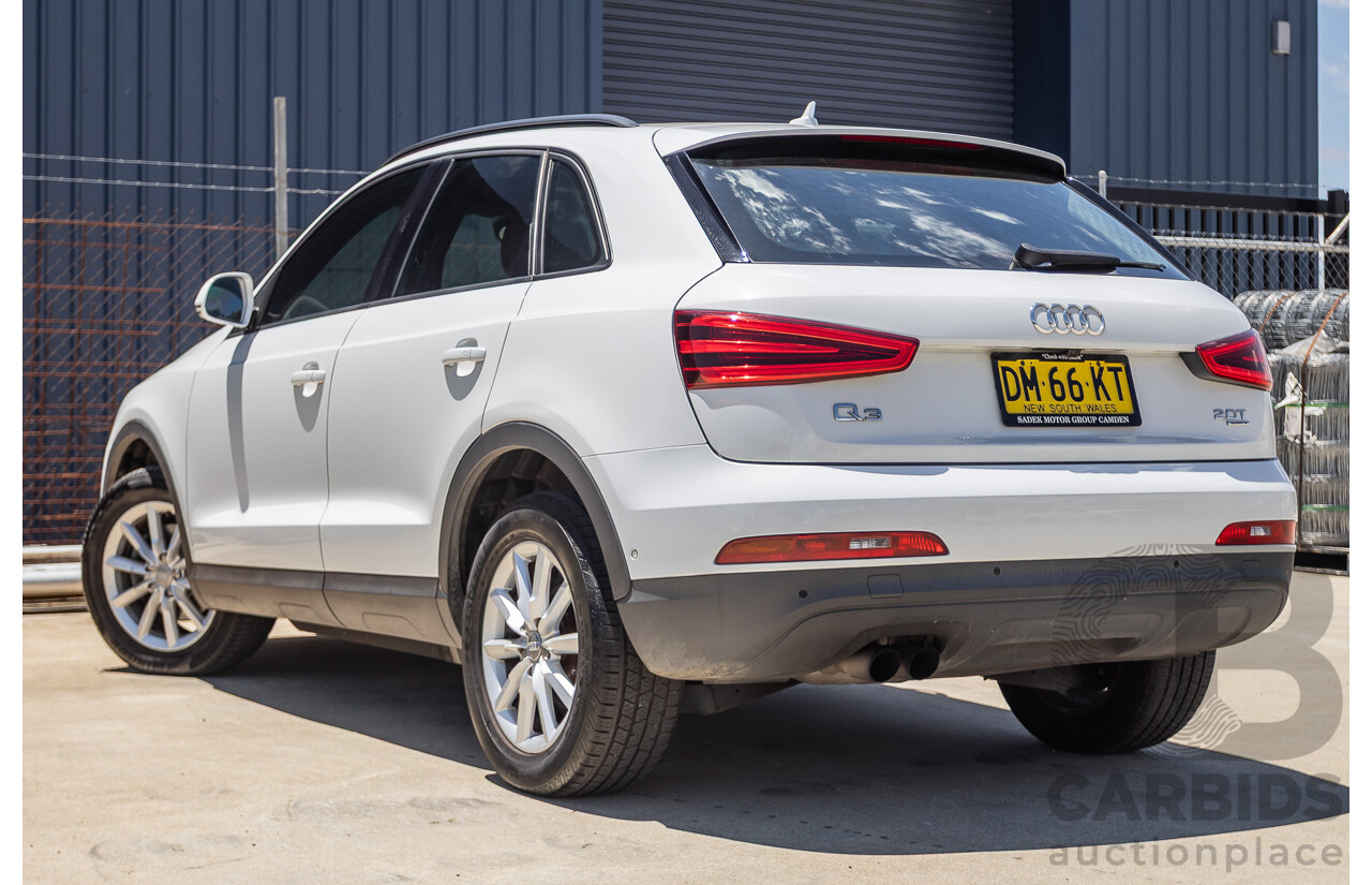 7/2013 Audi Q3 2.0 TFSI QUATTRO (125kW) 8U 4D Wagon Glacier White Turbo 2.0L