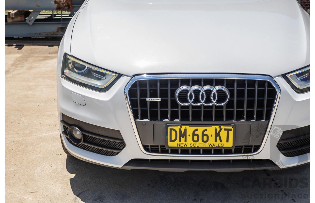 7/2013 Audi Q3 2.0 TFSI QUATTRO (125kW) 8U 4D Wagon Glacier White Turbo 2.0L