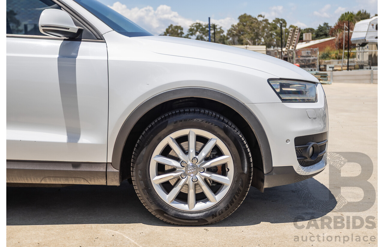 7/2013 Audi Q3 2.0 TFSI QUATTRO (125kW) 8U 4D Wagon Glacier White Turbo 2.0L