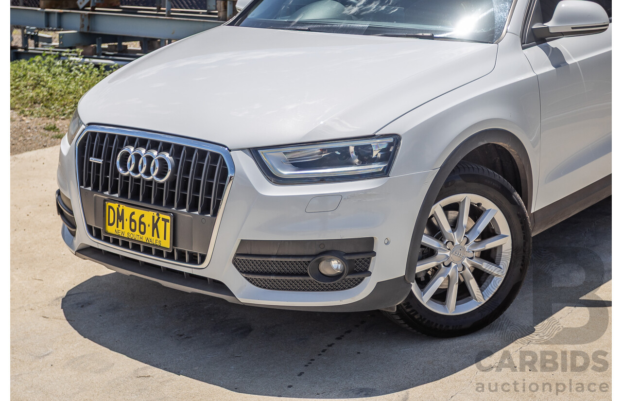 7/2013 Audi Q3 2.0 TFSI QUATTRO (125kW) 8U 4D Wagon Glacier White Turbo 2.0L