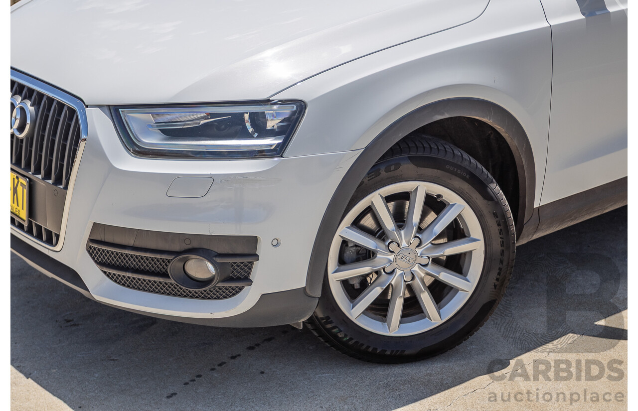 7/2013 Audi Q3 2.0 TFSI QUATTRO (125kW) 8U 4D Wagon Glacier White Turbo 2.0L
