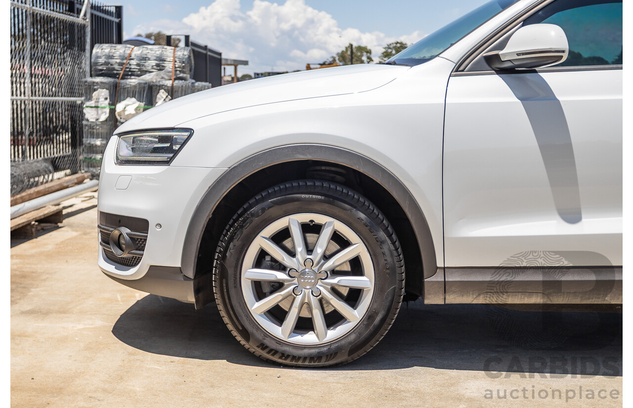 7/2013 Audi Q3 2.0 TFSI QUATTRO (125kW) 8U 4D Wagon Glacier White Turbo 2.0L