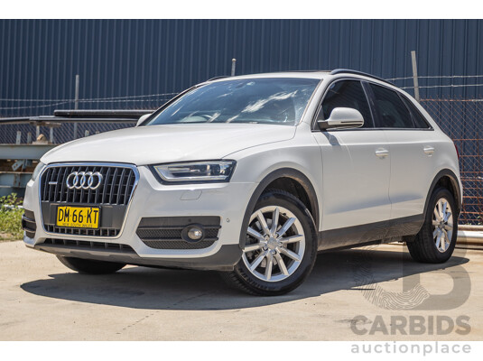7/2013 Audi Q3 2.0 TFSI QUATTRO (125kW) 8U 4D Wagon Glacier White Turbo 2.0L