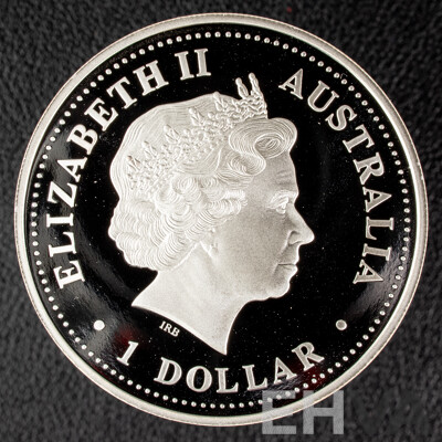 Australian Perth Mint 2003 Coloured Silver One Dollar Coin, H.R.H Prince William of Wales 21st Birthday .999