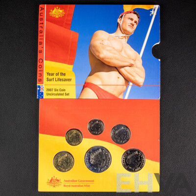 Australian RAM 2007 Six UNC Coin Set, Year of the Surf Lifesaver