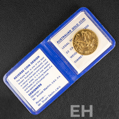 Australian RAM 1980 Gold Two Hundred Dollar Coin, Australian Koala .916