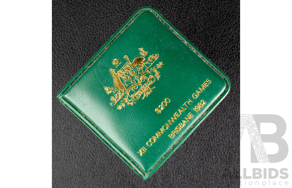 Australian RAM 1982 Gold Two Hundred Dollar Coin, XII Commonwealth Games .916