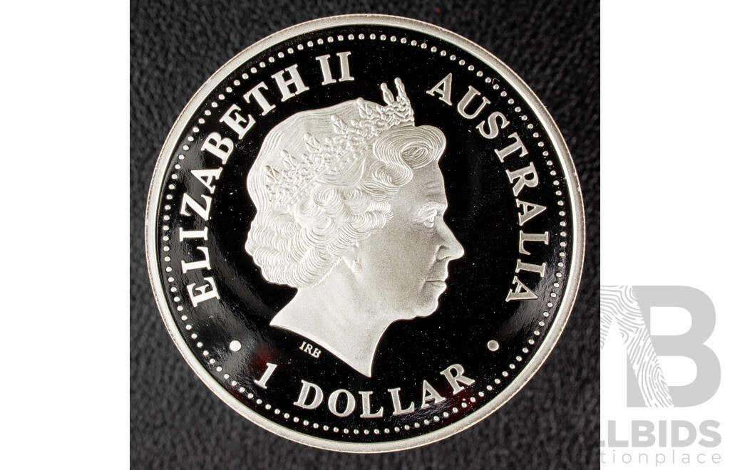 Australian Perth Mint 2003 Coloured Silver One Dollar Coin, H.R.H Prince William of Wales 21st Birthday .999