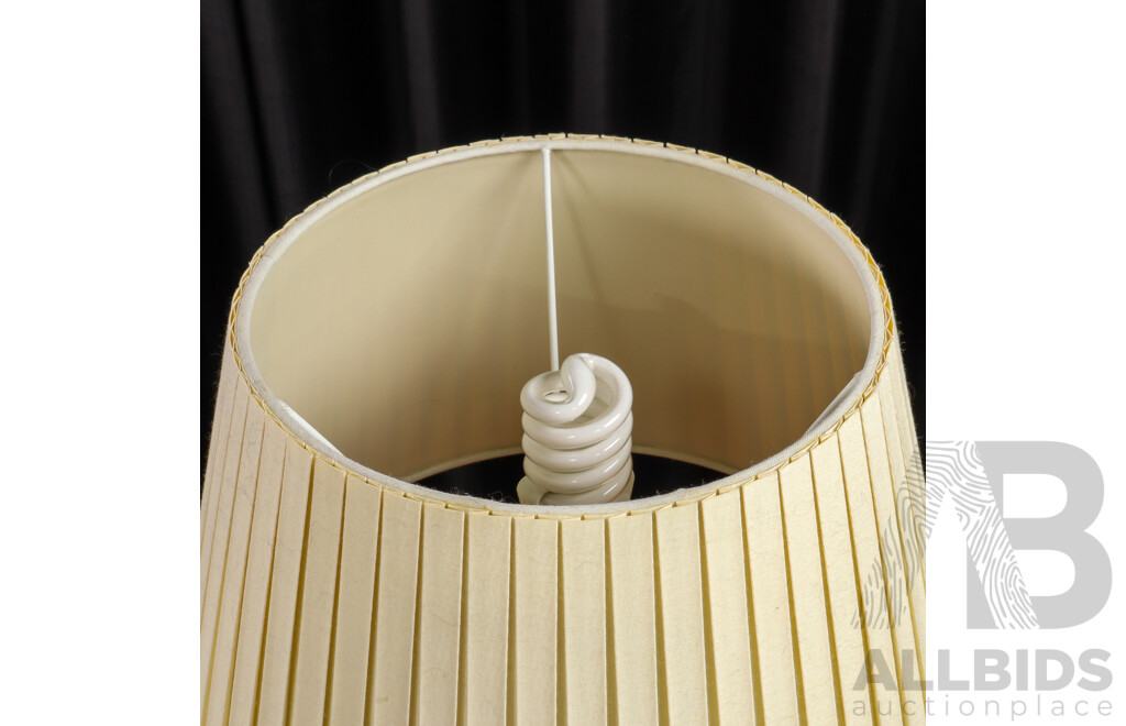 Vintage Carved Timber Table Lamp with Oriental Figure